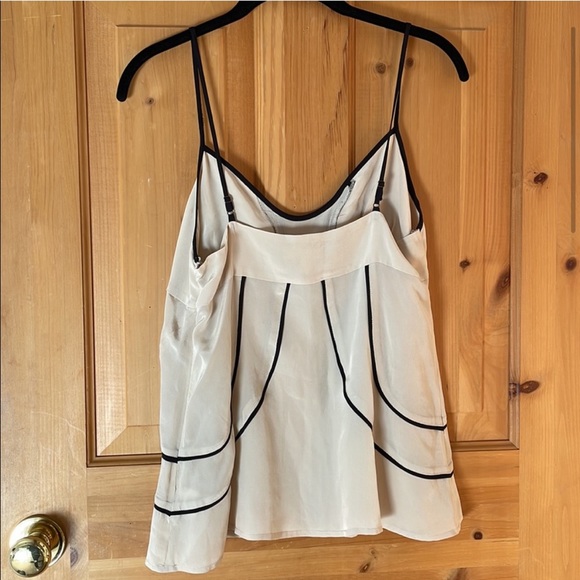 Silence + Noise Nude and Black Strappy Silk Camisole - Picture 4 of 5